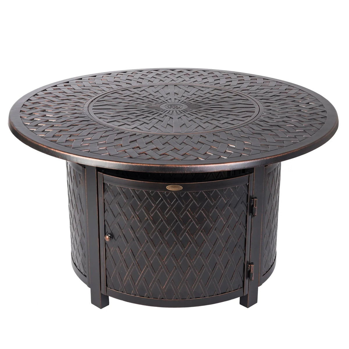 Verona 44" Round Propane Fire Pit Table – Antique Bronze