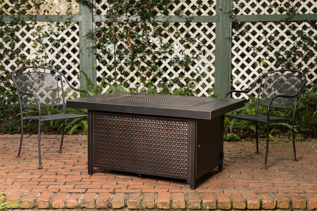 Weyland 48" Rectangle Propane Fire Pit Table – Antique Bronze