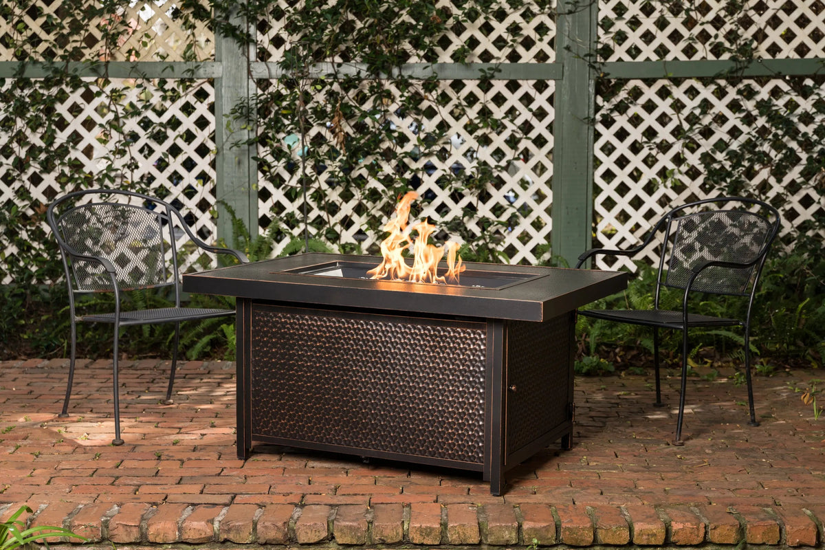 Weyland 48" Rectangle Propane Fire Pit Table – Antique Bronze