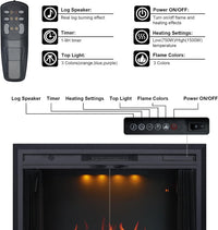 33” W Electric Fireplace Insert