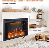 33” W Electric Fireplace Insert