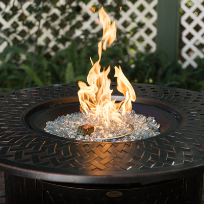 Verona 44" Round Propane Fire Pit Table – Antique Bronze