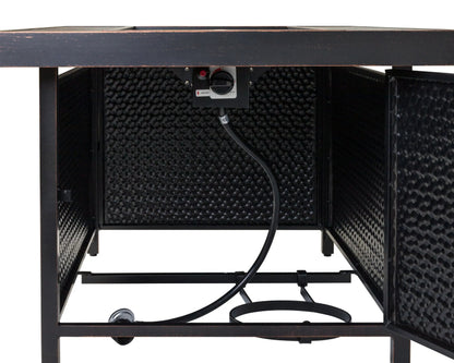 Weyland 48" Rectangle Propane Fire Pit Table – Antique Bronze