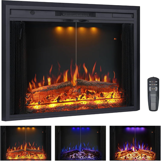 33” W Electric Fireplace Insert