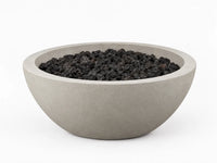 Pompton 42 In. round Concrete Composite Propane Fire Pit in Fog with Vinyl Cover — Studio Shot