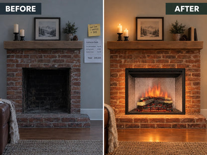 Presto Electric Fireplace Insert for Existing Fireplace or New Build — Before & After