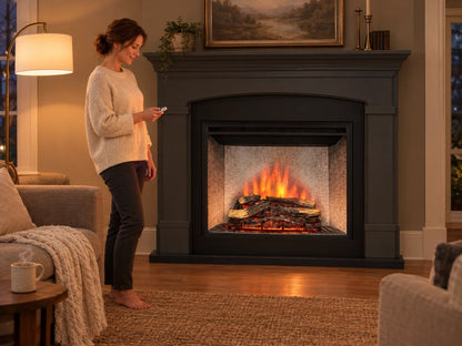 Presto Electric Fireplace Insert for Existing Fireplace or New Build — Lifestyle